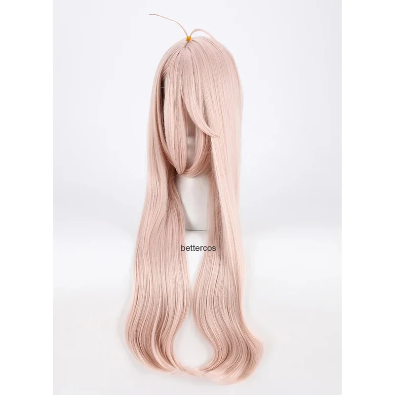 Peluca de Cosplay Super DanganRonpa V3 Miu Iruma, peluca de pelo sintético rosa resistente al calor de 80cm de largo + gorro de peluca