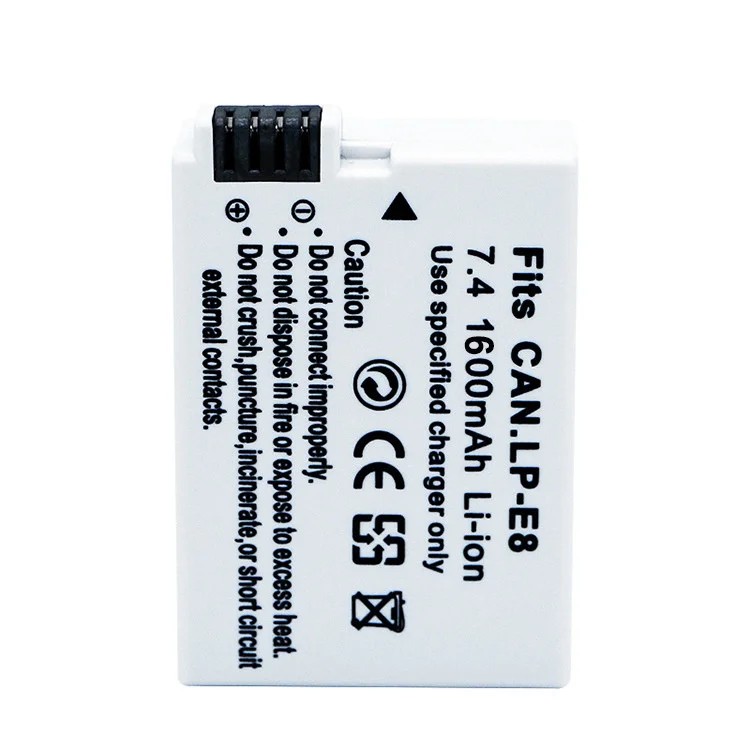Battery LP E8 1600mah LPE8 7.4V For Canon EOS Rebel T3i T2i T4i T5i 600D 550D 650D 700D Kiss X5 X4 X6 X7 Battery LP-E8