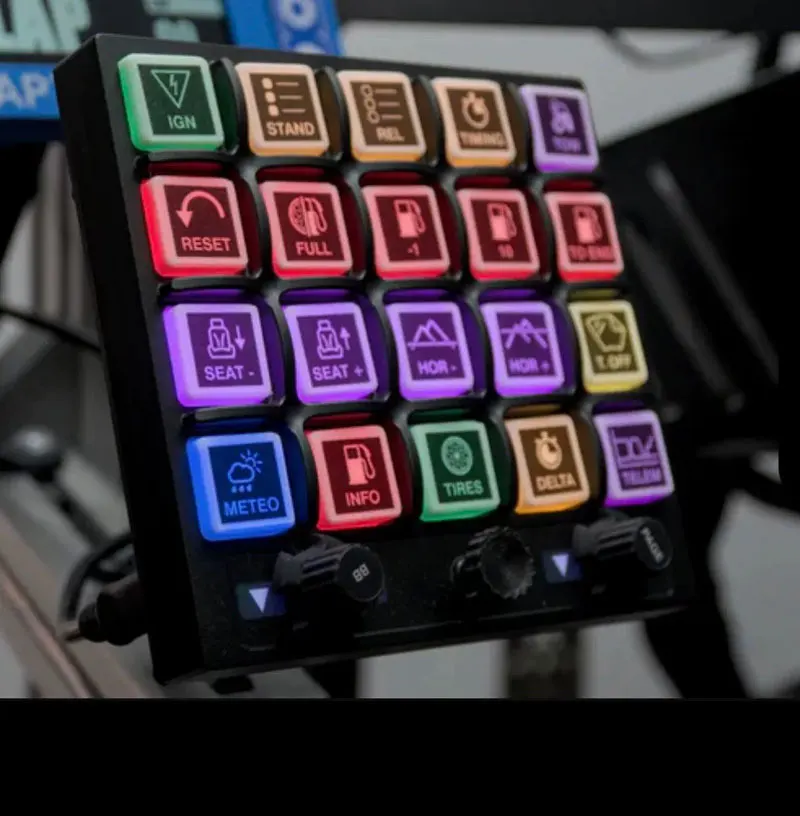 Simulated Racing RGB Interactive Central Multi-functional Button Control Box For Euro Truck Game For Thrustmaster Logitech G29
