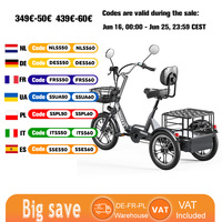 Cysum T1 Pro Electric Tricycle for Adult, Cargo Electric Bike Three Wheels for Men Women Elderly, 48V 22Ah Battery Range 150km
