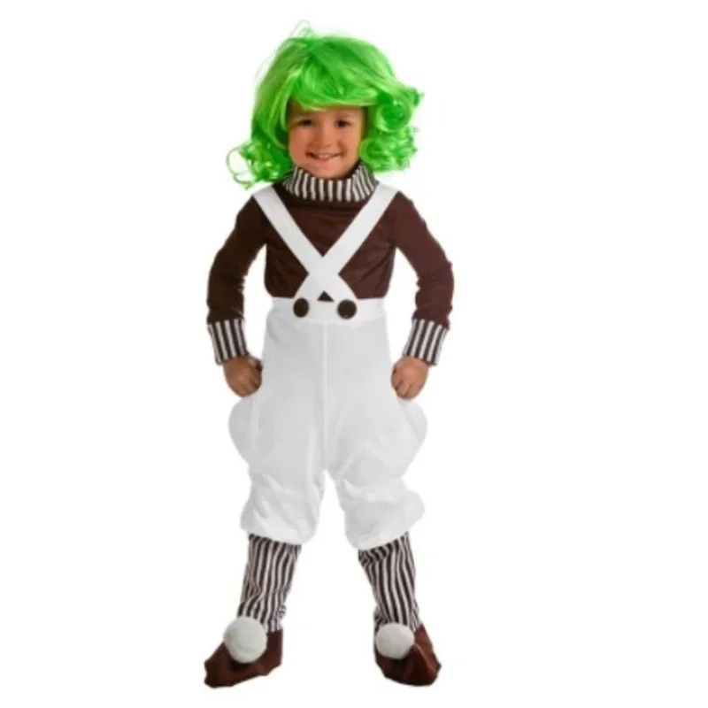 SN88 Charlie and chocolate factory workers cosplay costume halloween party Adult Children top quality costumes%#2@