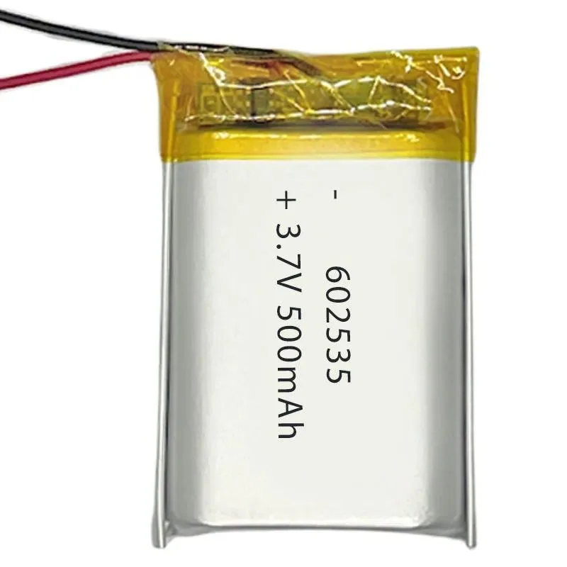 602535 Polymer Lithium Battery 500mAh 3.7V Rechargeable Li-ion Battery for Small Electronics Devices Compact Power Source