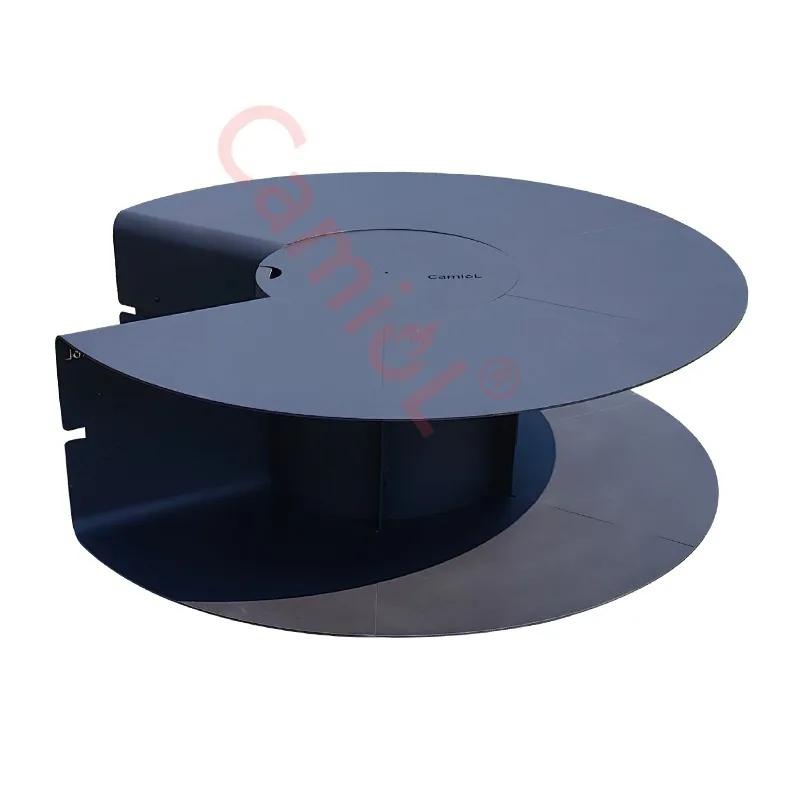 Factory Custom Fire Pit Corten With Wood Storage Stand Outdoor Smokeless Fireplace Fire Pot
