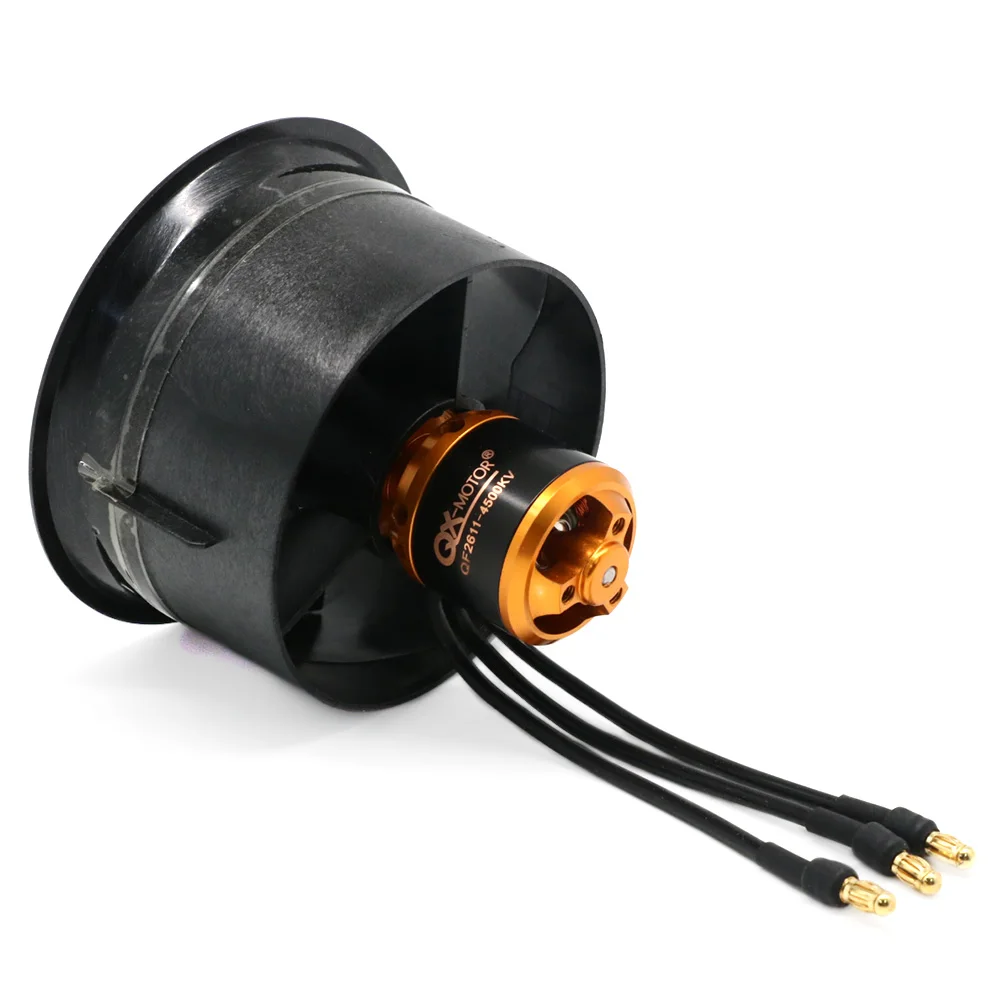 64mm Ducted Fan 5 Blades + 4500KV 320W Brushless Motor Model Airplane Fan with Hobbywing Skywalker 40A ESC