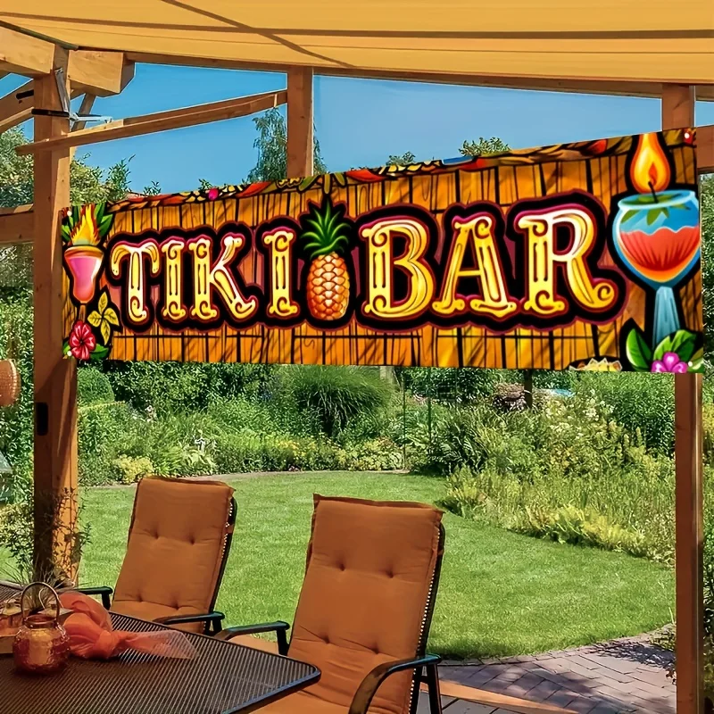 Tropische Bar Party Banner-bunte hawaiian ische Strand Thema Dekoration, auffällige Outdoor Festival Logo