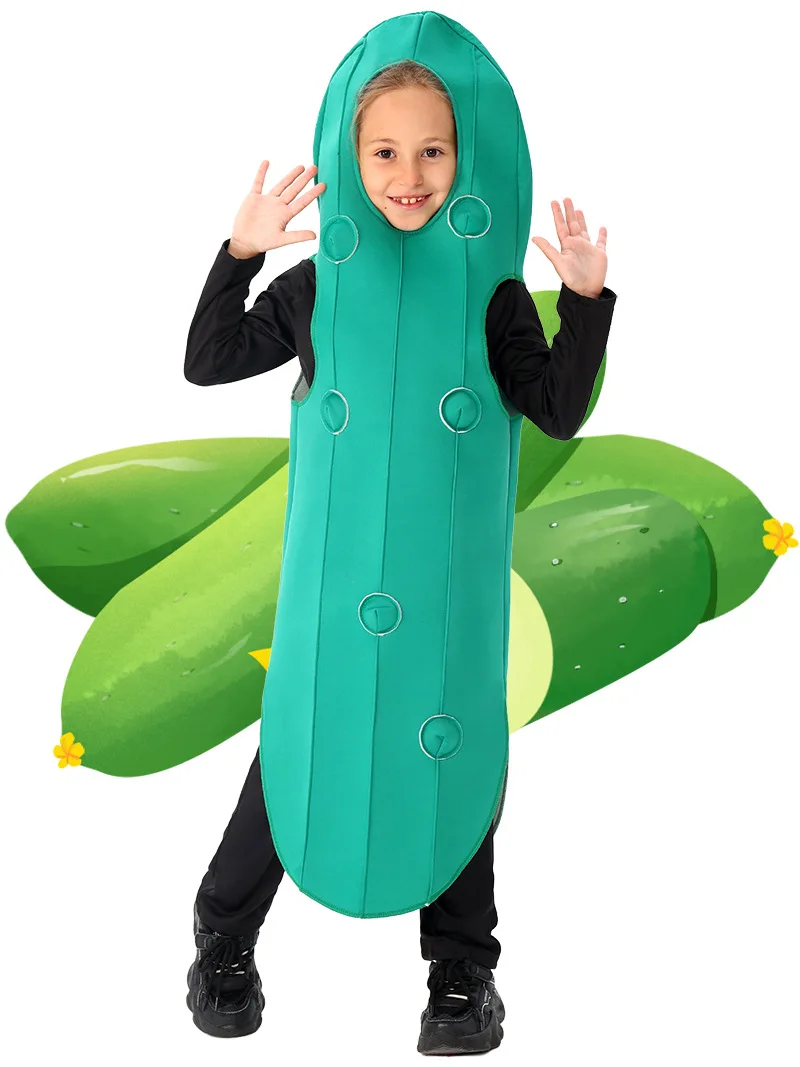 زي المخلل لجميع القديسين - ملابس مضحكة للأطفال البالغين متطابقة مع قبعة، هدية تنكرية للعائلة