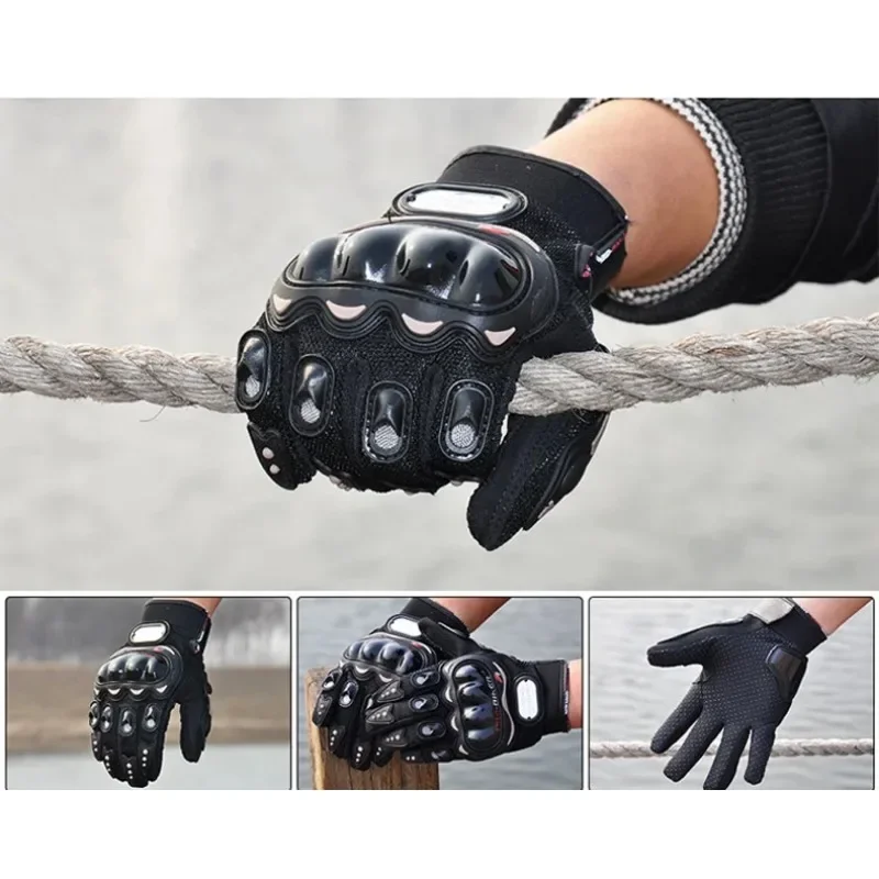 Guantes de moto transpirables, manoplas de dedo completo para pantalla táctil cerrada, para deportes al aire libre, Crossbike, verano e invierno