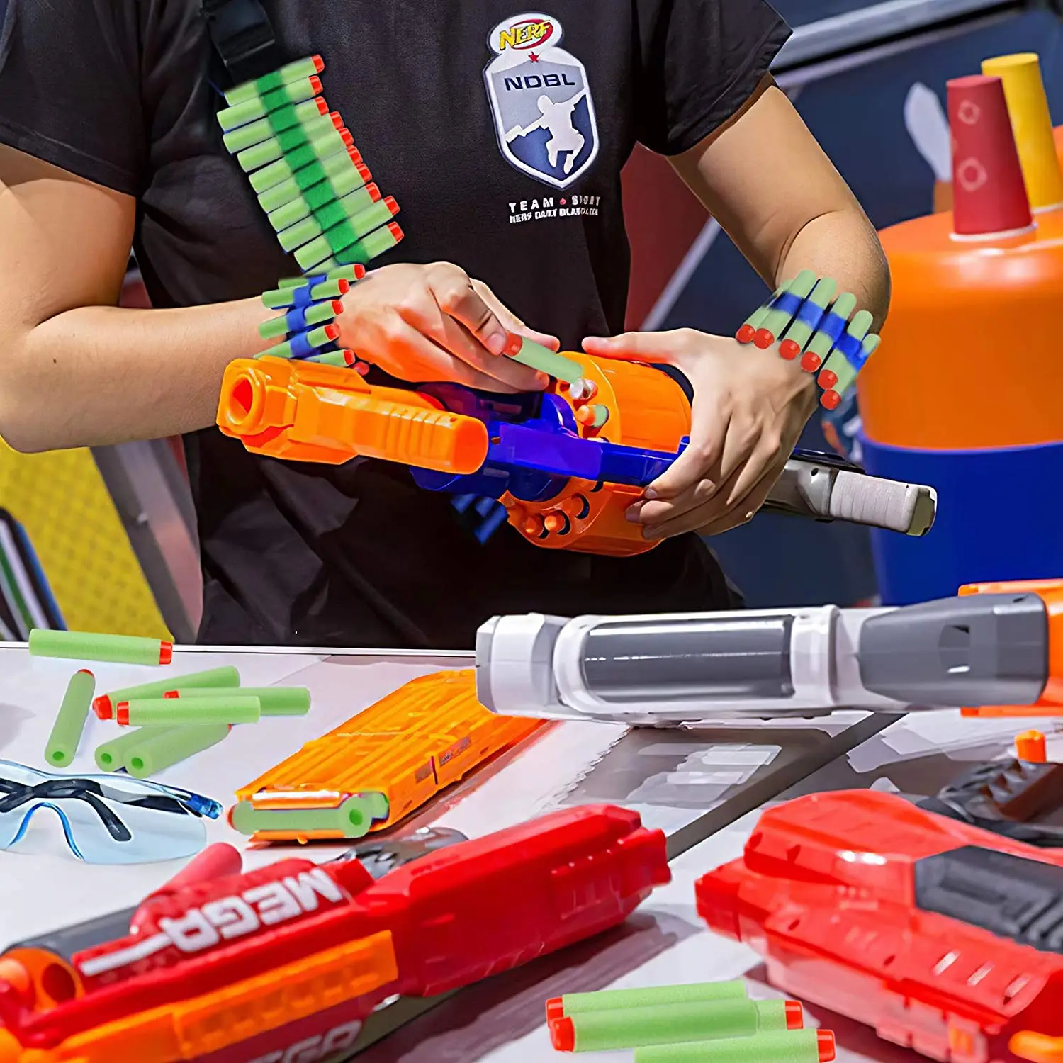 ปืนของเล่น7.2ซม. 100ชิ้นลูกดอกสำหรับ NERF แบบนิ่มหัวรูกลวง7.2ซม. ลูกดอกเติมกระสุนสำหรับชุดกระบอกของขวัญสำหรับเด็กเด็ก NERF