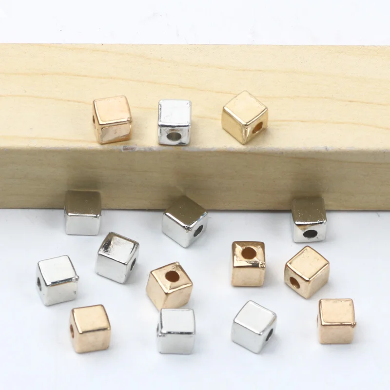 200pcs 3/4/5mm CCB Square Beads Acrylic Loose Spacer Beads For Jewelry Making Handmade Diy Bracelet Necklace Accessories