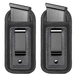2pcs/lot 9mm .40 .45 Universal Magazine IWB Concealed Carry Holster Single Double Stack Mags Pouch for Glock 17 26 43 Sig 1911