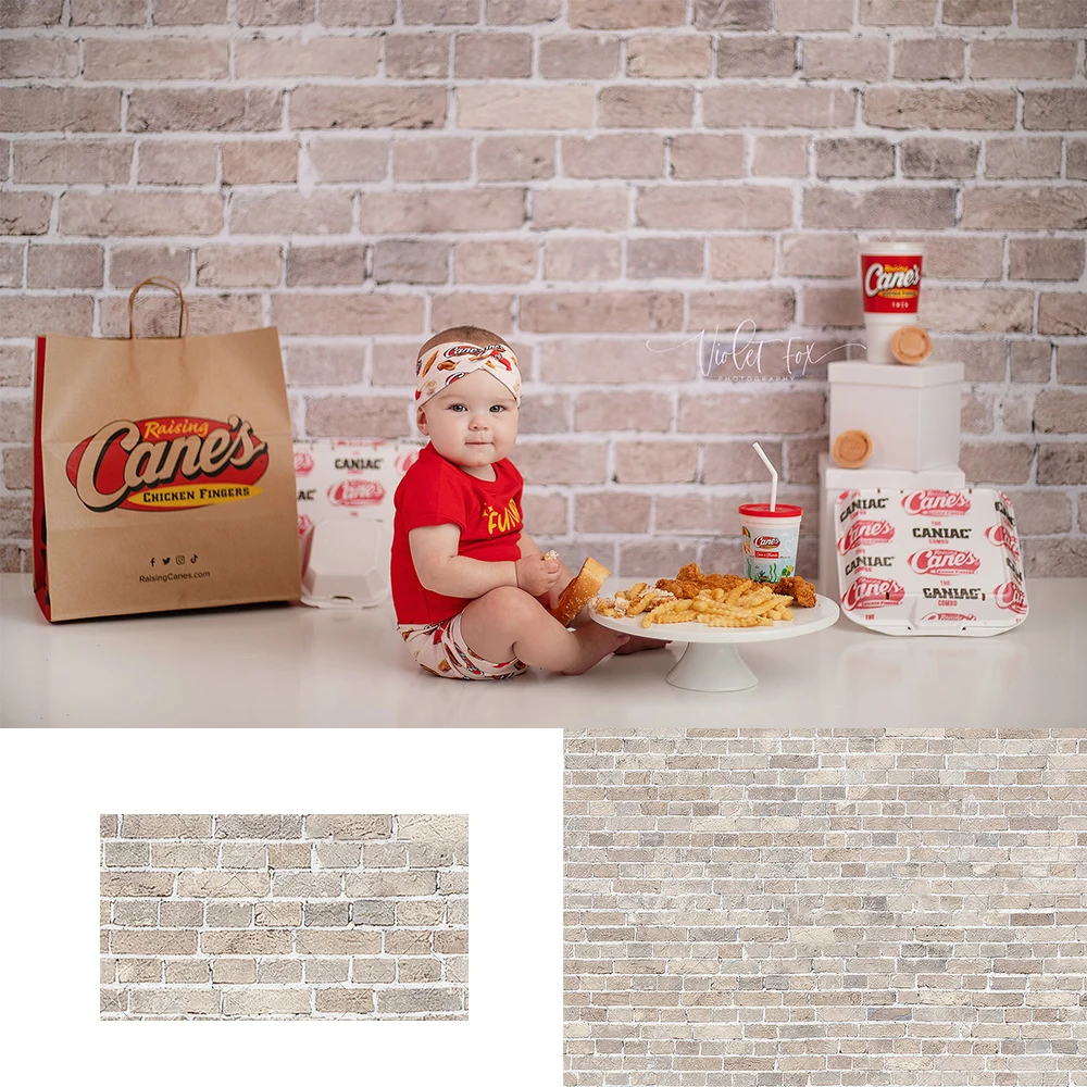 خلفيات جدارية دافئة من الطوب البوهيمي للأطفال حديثي الولادة لافتة استوديو للتصوير الفوتوغرافي للكبار خلفيات كعكة سماش لالتقاط الصور #1