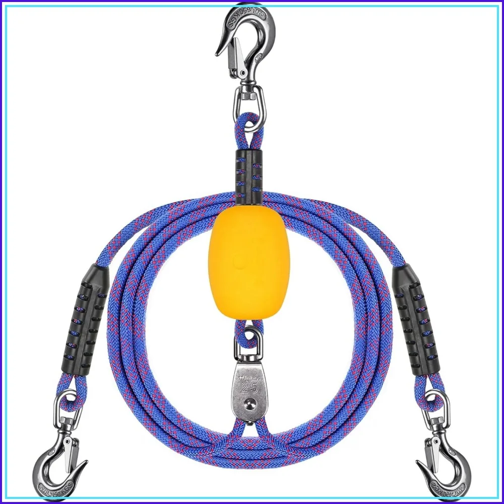 

Multi-Length Boat Tow Rope with Stainless Steel Hooks, Floats & Soft Handle for Tubing, Water Skiing, Wakeboarding (24-75 ft)