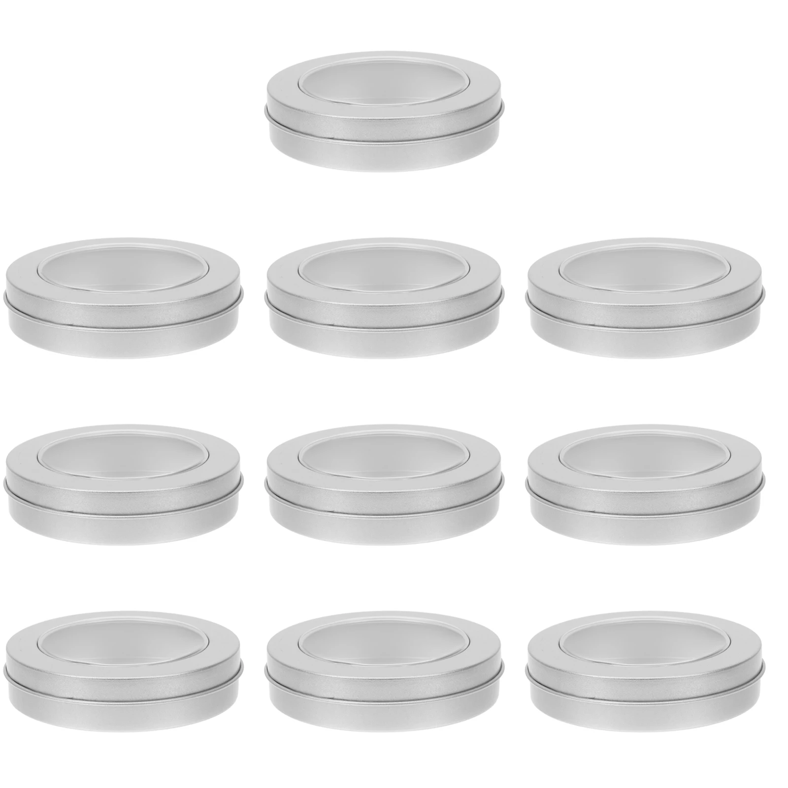 

10pcs Biscuit Tin Boxes Lightweight Round Storage Container 90x20mm Candy Cake Cookie Jewelry Sundries Tinplate Case Gift