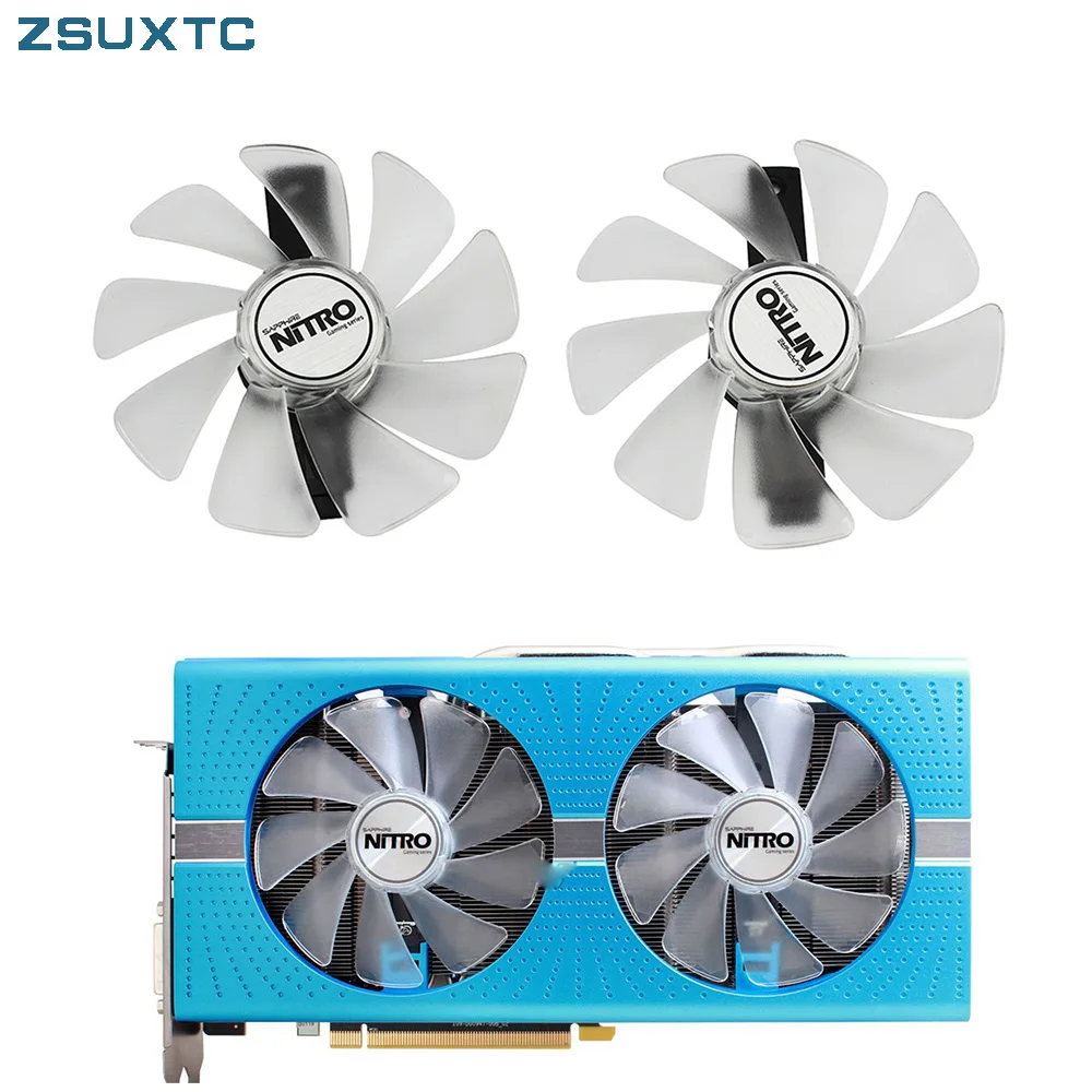 FD10015M12D CF1015H12D RX 590 580 480 470 570 GPU Cooler Fan For Sapphire RX470 RX590 RX580 RX480 RX570 NITRO SpecialEdition Fan