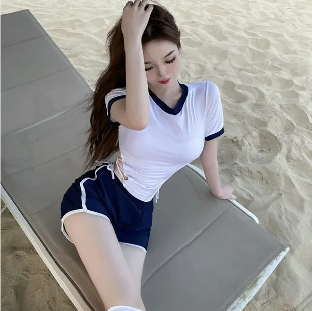 

Japanese Sle 2026 New Swimwear Women Student Girl Pure Desire Fre Profional Dead Sea Water Vaion Hot Spring Two Pie...