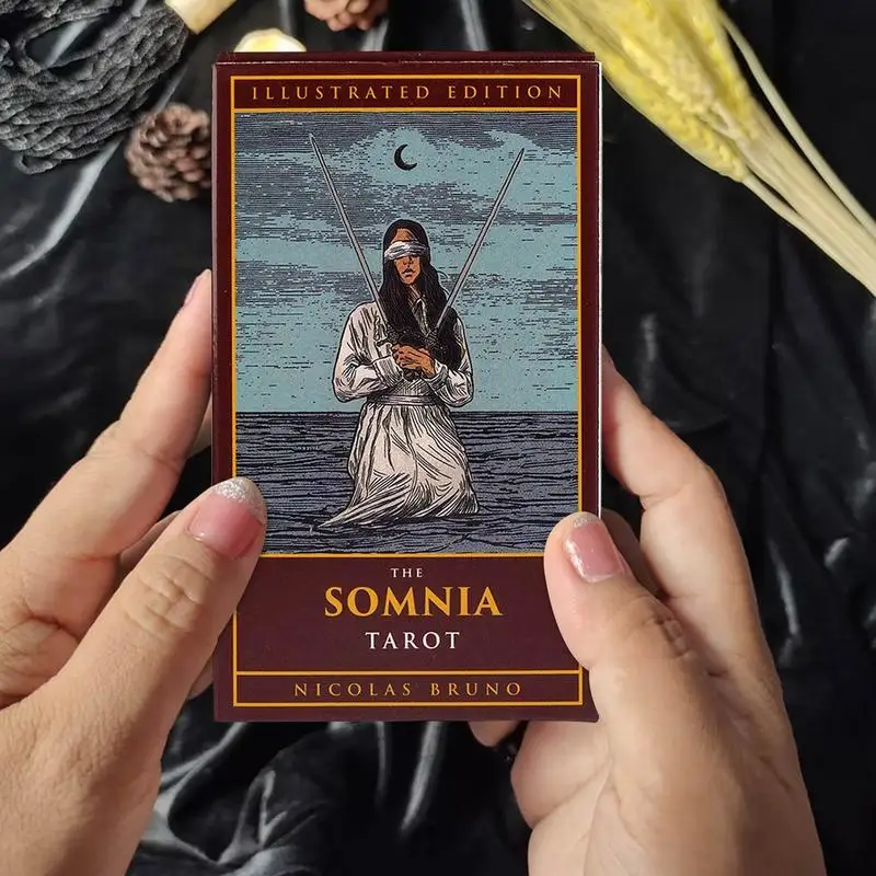 The Somnia Tarot Cards Divination Tools Standard Fortune Telling Tarot Decks for Board Game Fate Divination Gathering playing