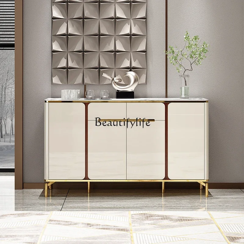 

ls 18Italian Style Light Luxury Shoe Cabinet Simple Fashion Rock Board Home Entrance Hallway Cabinet