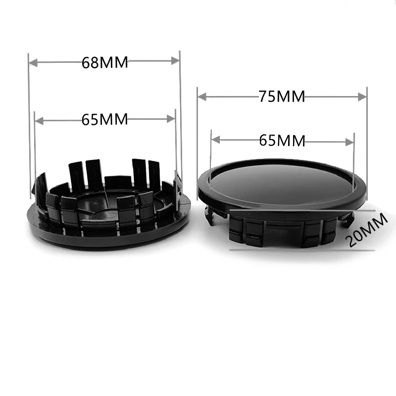 4pcs Blank 75mm OD 65mm ID Car Wheel Center Cap Rim Hub Centre Caps Hubcap Cover Fit 65mm Logo Sticker