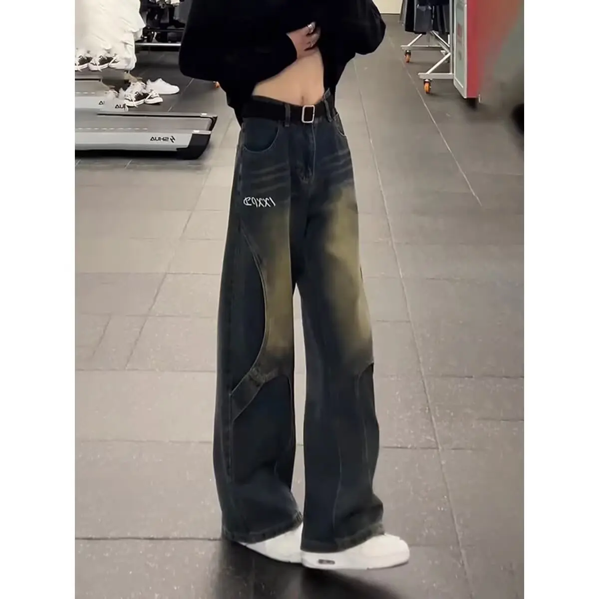 

Мужские джинсы в стиле ретро, свободные, прямого кроя, с расклешением, повседневные, из прочного денима, со средней посадкой, на молнии, для ежедневного использования, зимние