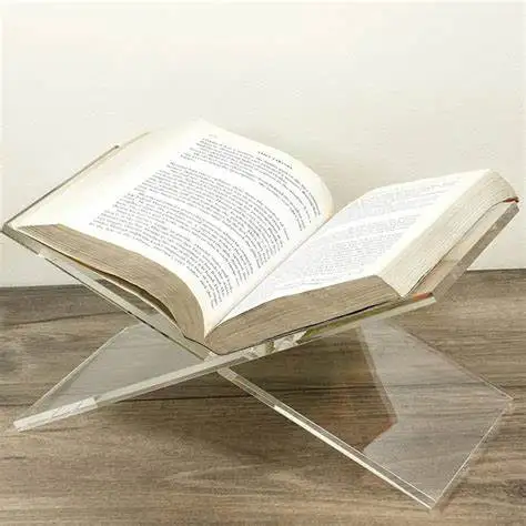 Simple Bookshelf2026 Sleek Modern X-Shape Book Stand Factory Price Acrylic Display Rack For Books Magazines Tablets