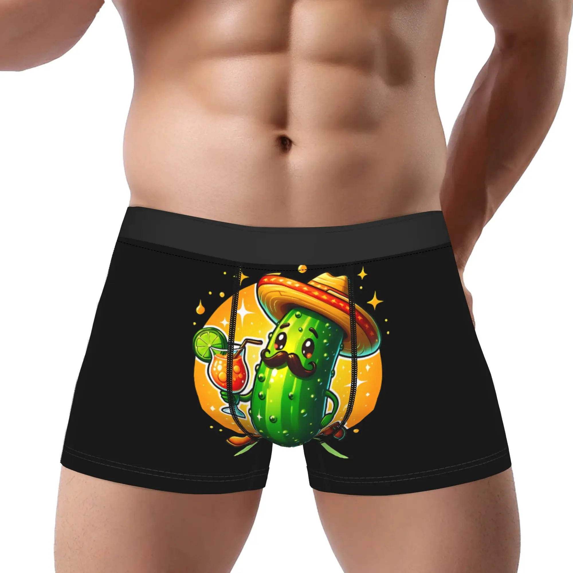 

Мужские трусы-боксеры Big Cucumber из полиэстера с принтом