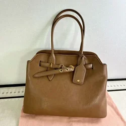 Genuine Leather Tote Bags for Women High Quality Handbags Luxury Designer Bag Retro Briefcase Star Letter Shoulder Bag