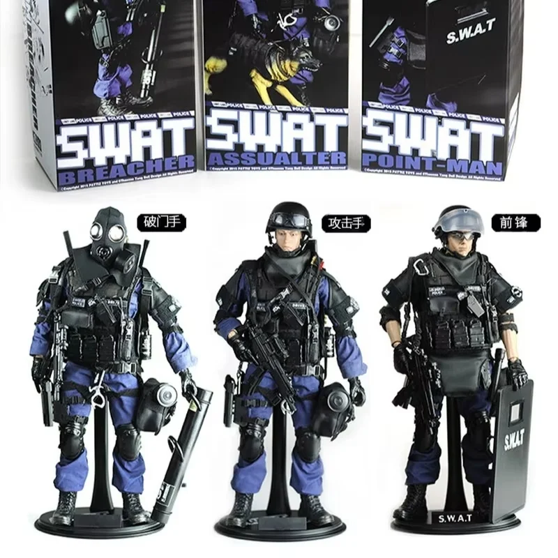 

PATTIZ Simulation Craftsmanship Military Action Figures 1/6 TE Police SWAT Soldier Model Toy Desktop Ornament Boy Toy Gift