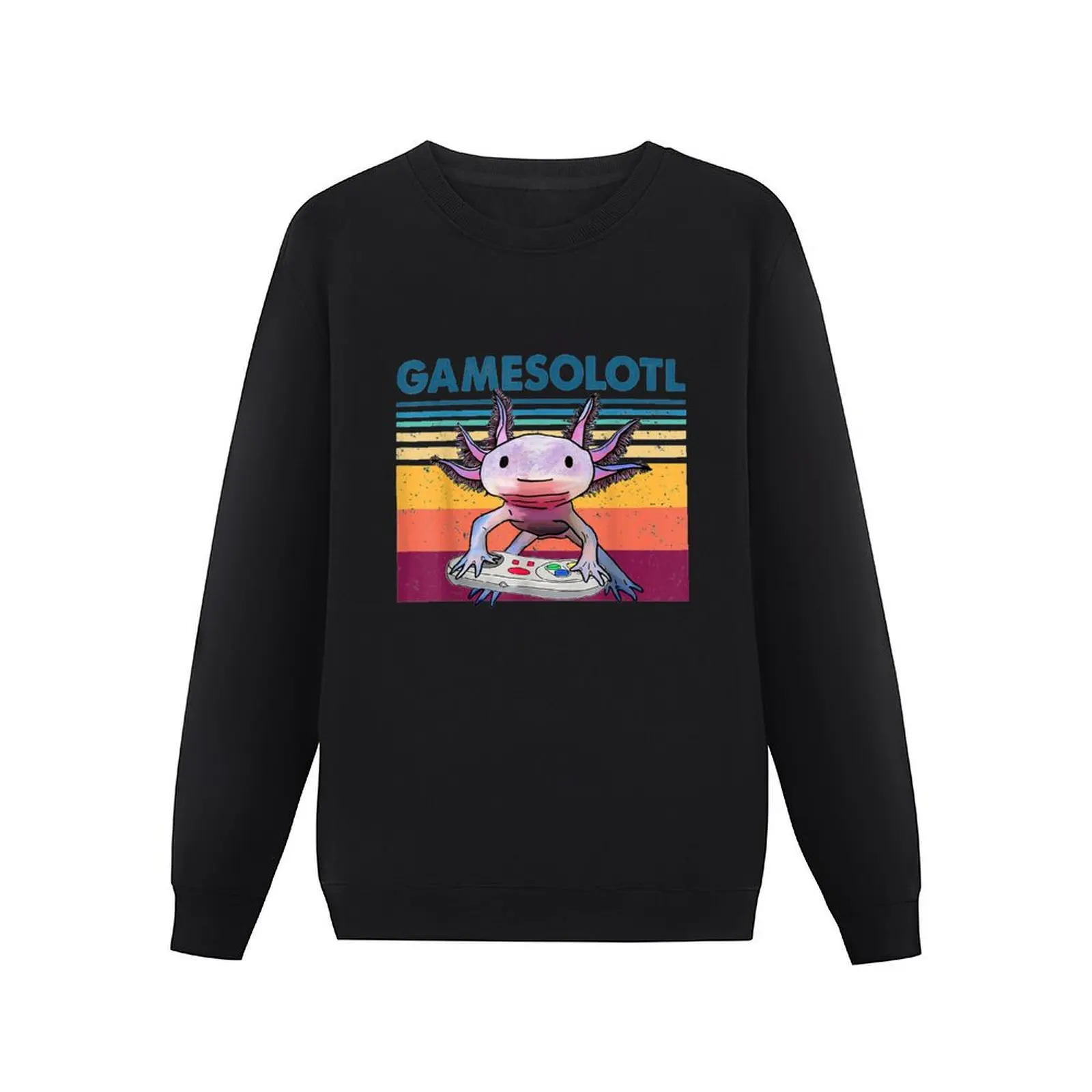 Gamesolotl Gamer Axolotl Fish Playing Video Games Pullover Hoodie anime clothes tracksuit winter man sweatshirt