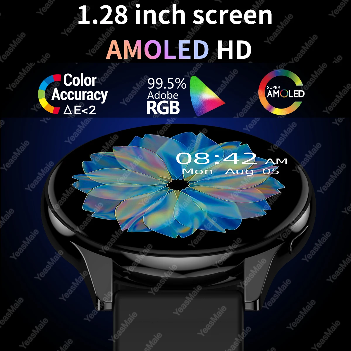 2024 Smartwatch AMOLDE Sleep Monitoring Smart Reminder Bluetooth Call Heart Rate Boold Pressure Monitoring Men Women Smart Watch