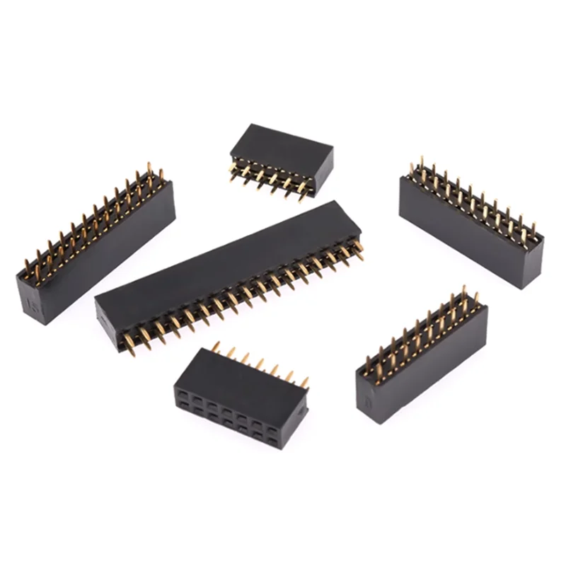 10pcs 2.54mm Double Row Female Header Socket 2.54mm Pitch 2*2p 3p 4p 5p 6p 8p 10p 12p 40p Pin Connector