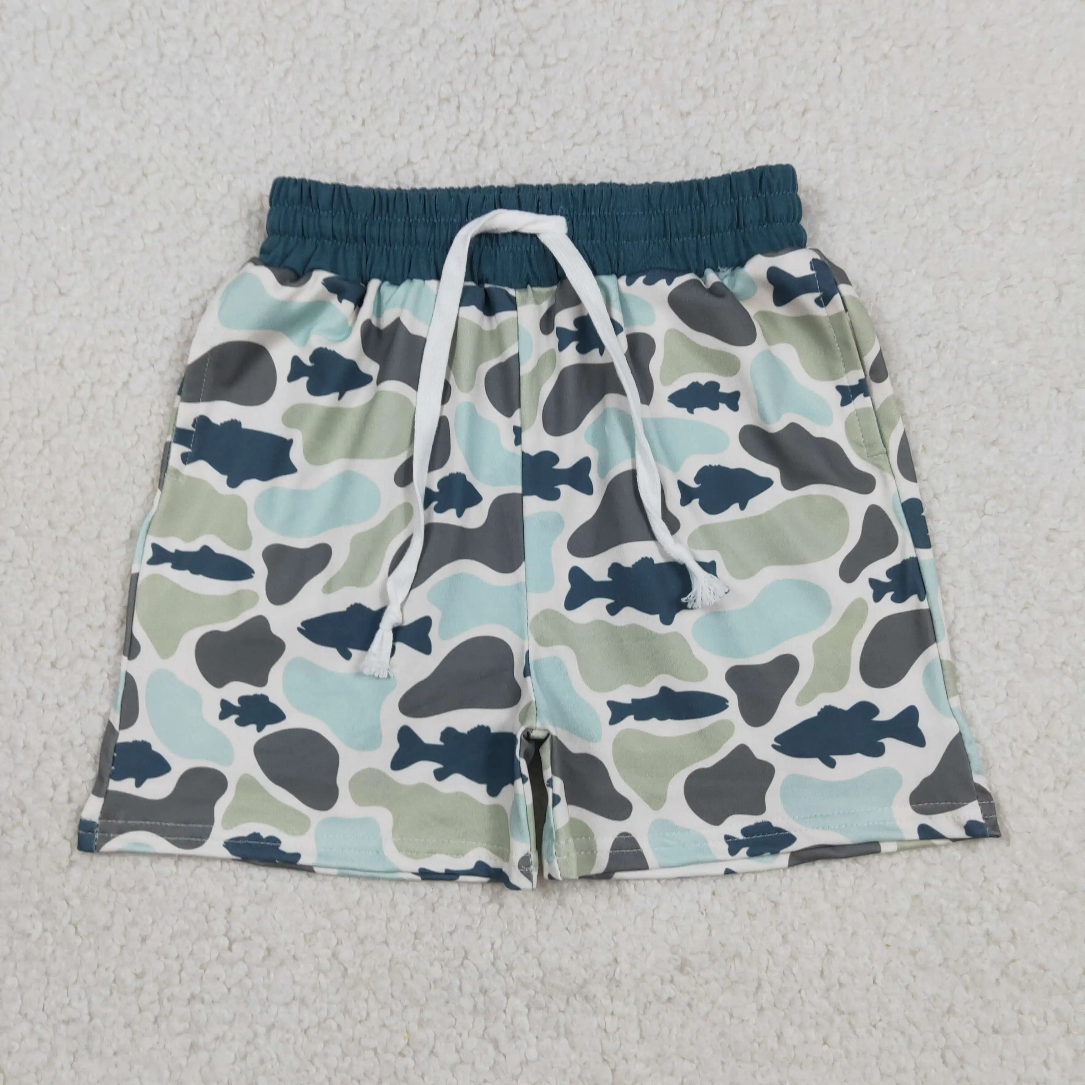 Wholesale Baby Boy Bottoms Pockets Shorts Fish Clothing Kids Wear Children Toddler Elastic Summer Clothes