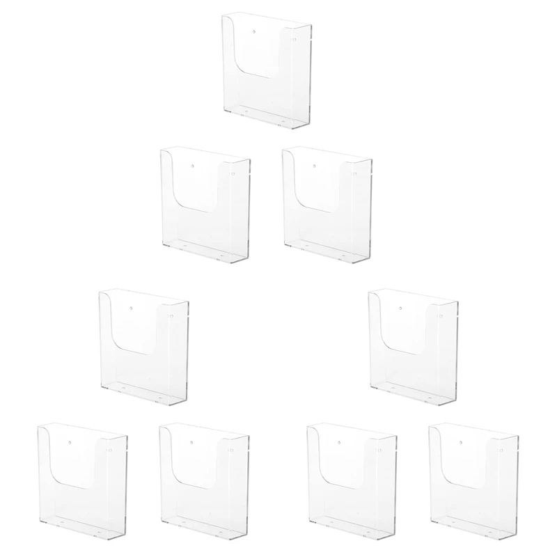 9X Wall Mounted File Organizer Transparent Wall Mounted File Holder Folder A5 File Holder For Home Office