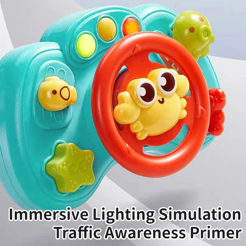 

Children Steering Wheel Toys Simulate CARS Steer Toys Baby Puzzle Early Education Game Toys Bring Music Baby Sensory Toys Gift