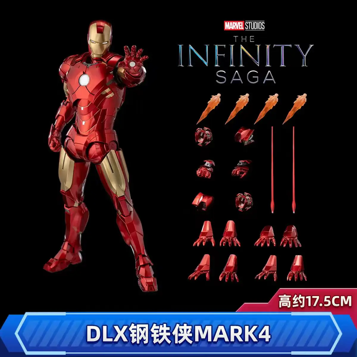 Threezero 3A Marvel's Infinity Saga Iron Man Mark22 Mark2 Mark6 Mark85 Hot Rod Light-up Gearticuleerd Afgewerkt Model Kit Cadeau Speelgoed