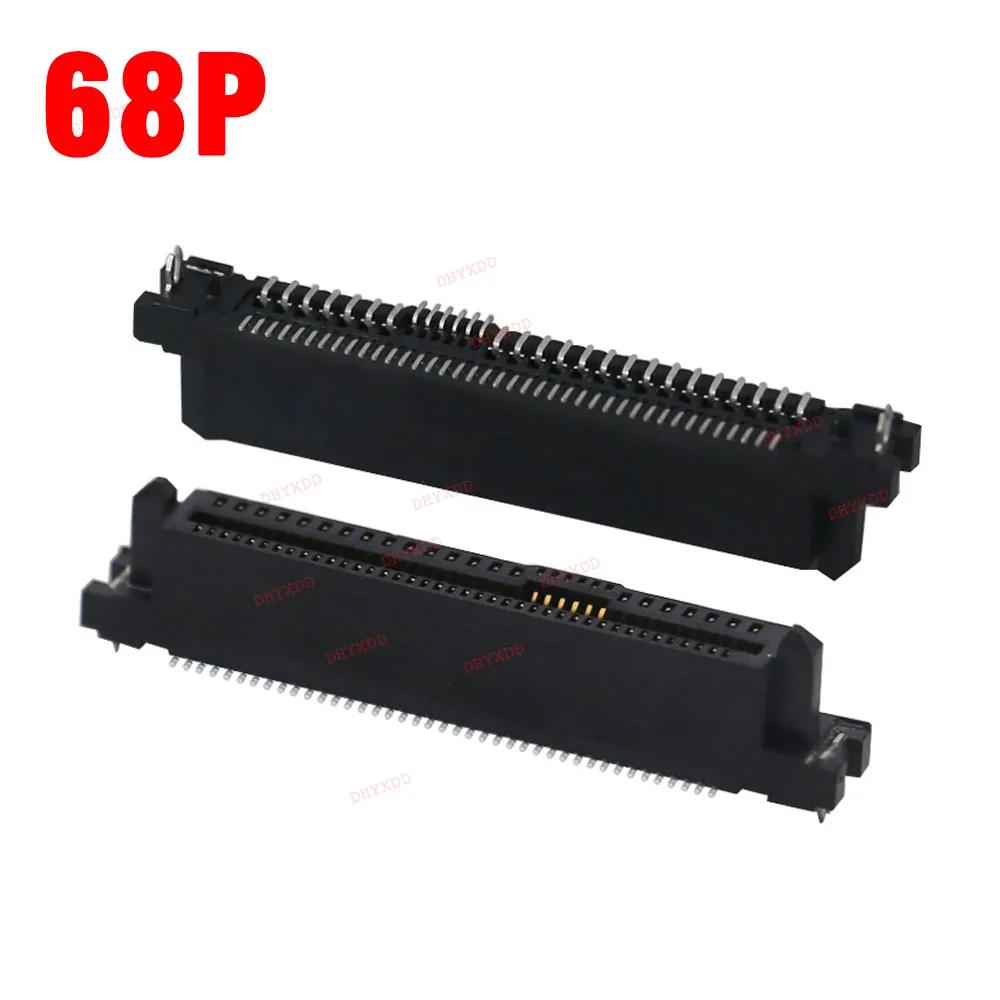 

2pcs SAS68P Connector M.2 Hard Disk Memory Connector SATA Female Seat Stand-up Fixed Foot Plug-in SAS 68PIN