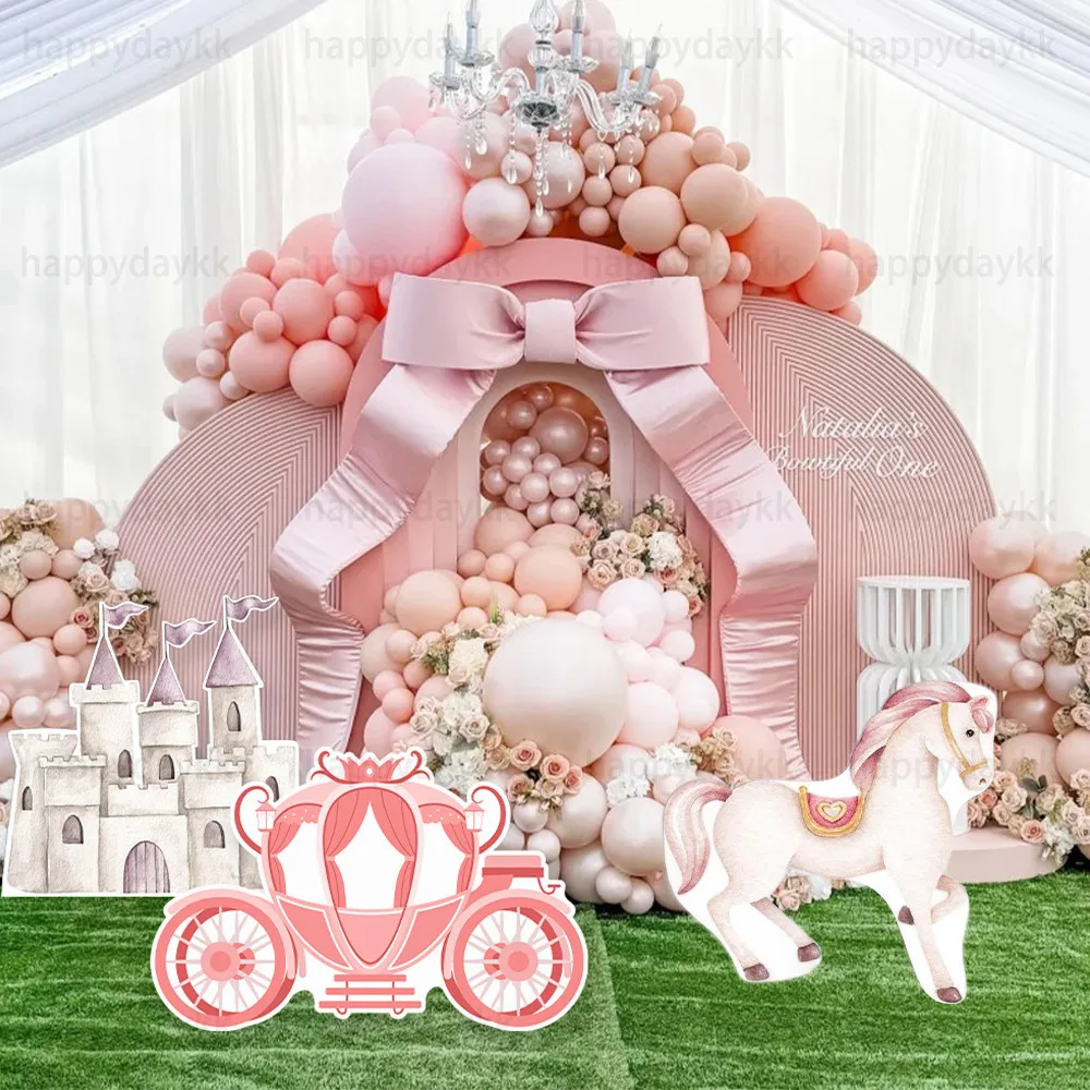 

18/36inch Castle Carousel Foam Board Princess Girl Birthday Carriage KT Board DIY Decor for Baby Shower Wedding Party Backdrop