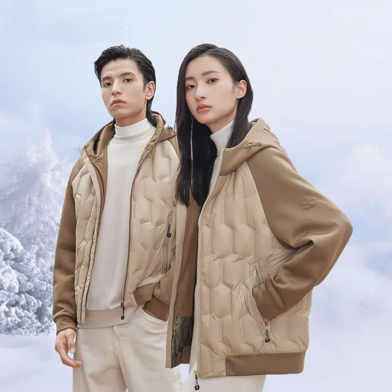 

Winter Parkas Warm Vintage Quilted Jacket Women Clothing Patchwork Duck Down Jacket Big Size Loose Coat Hooded Long Sleeve