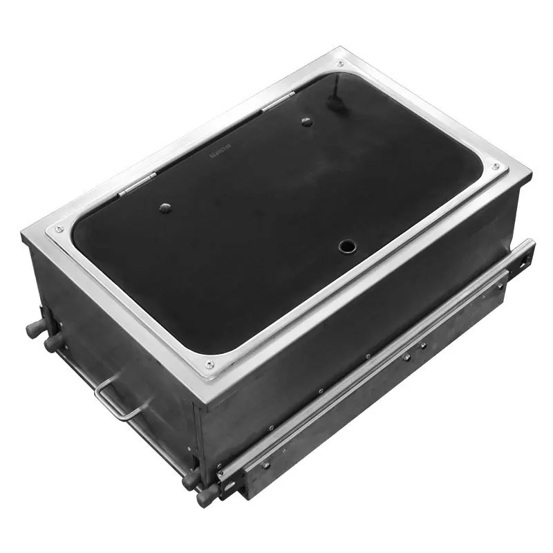 RV pull-out sink 304 stainless steel with pulse ignition gas stove, with drawers, tempered glass cover