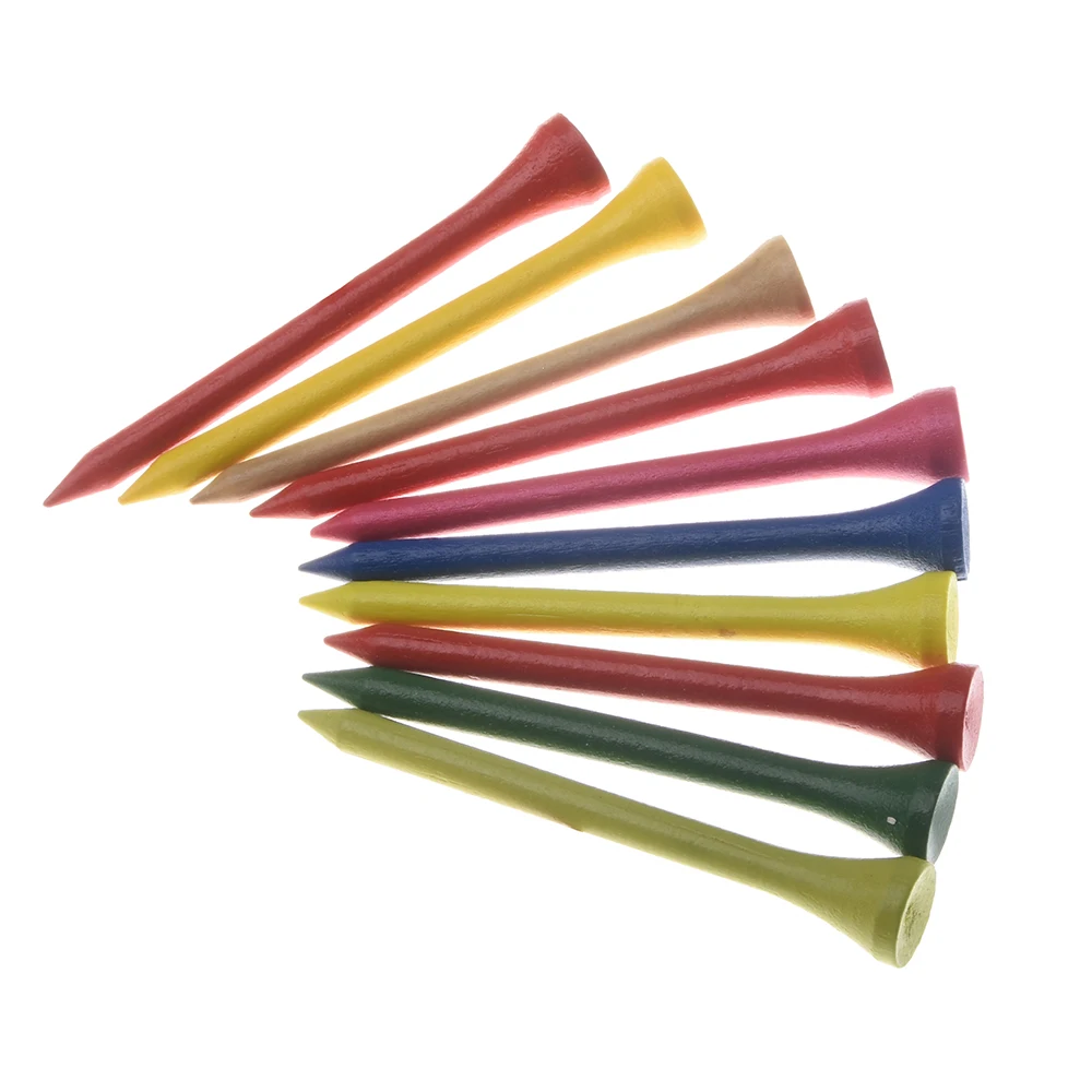 مقعد كرة جولف خشبي عالي الجودة، إكسسوارات جولف مختلط الألوان 100 قطعة، لون عشوائي #4