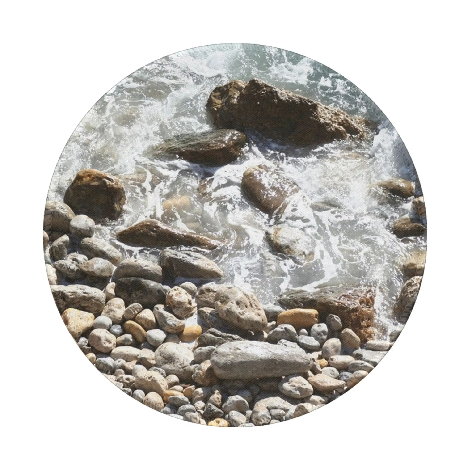 Low tide sea pebbles and wave Mouse Pad Computer Keyboard Mouse Mat Gaming PC Laptop Desk Mat Office Accessories Table Mats