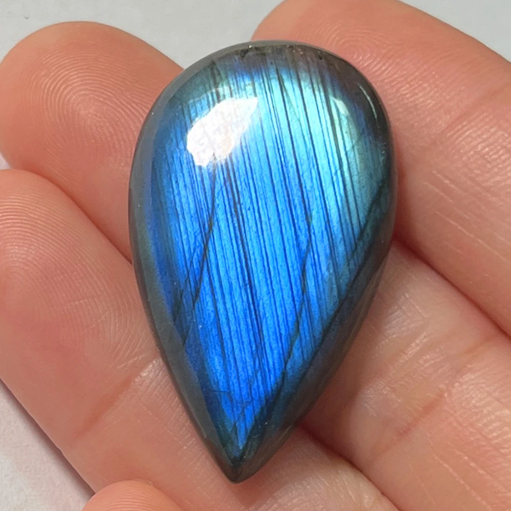Natural Stone Blue Labradorite Loose Beads 1Pcs