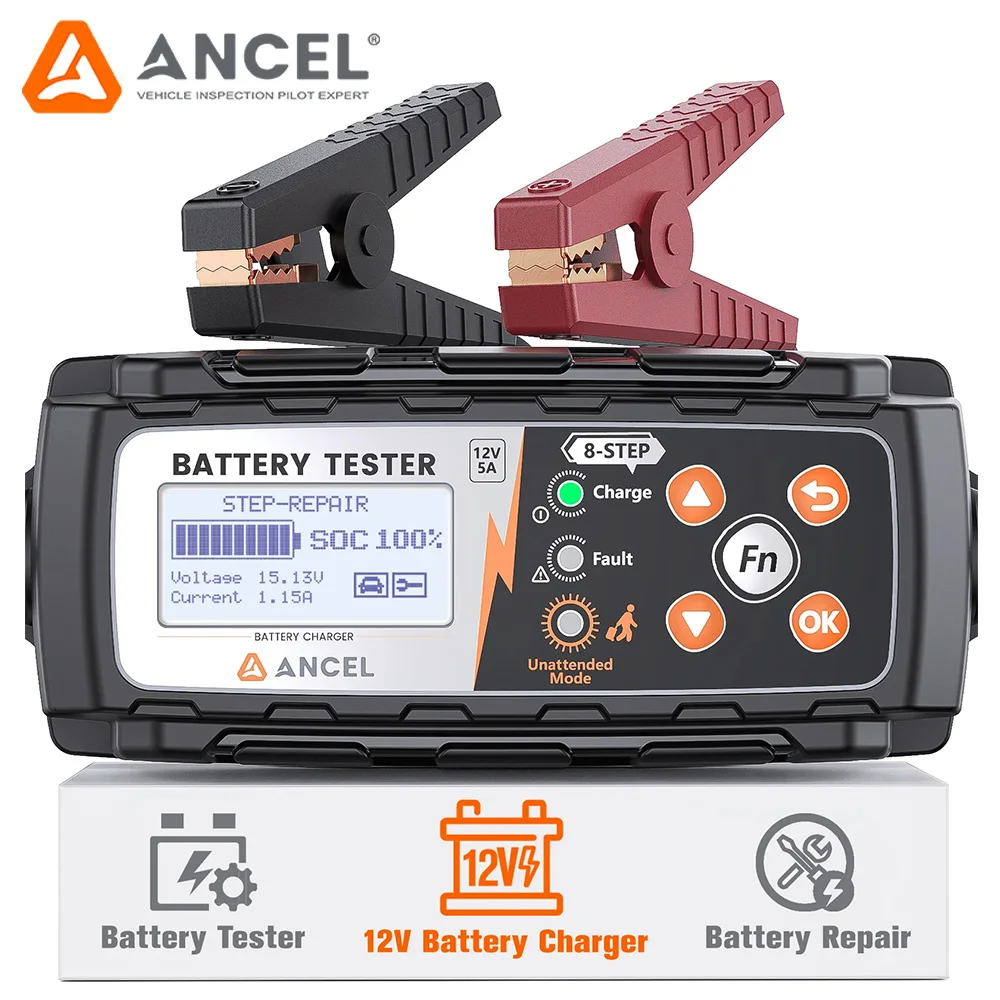 

ANCEL BT521 12V Car Battery Tester Battery Charger Automative Maintenance Battery Analyzer Cranking Test Battery Charging Tool