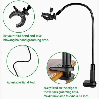 

Pet hair dryer bracket Lazy bracket 360 degree adjustment Hair dryer shelf Three-claw hair dryer holder