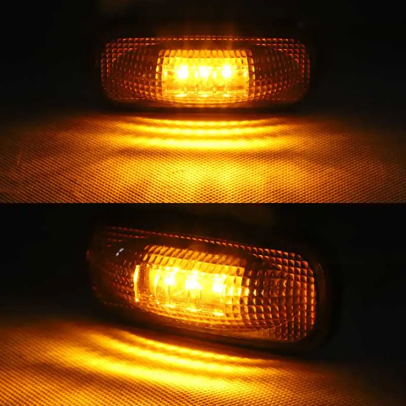 3led Truck Side Marker Light Adhesive Tape Turn Signal Lamp Rear Light Warning Stop Lamp Car Truck Trailer Tractor Lorry 12V 24V