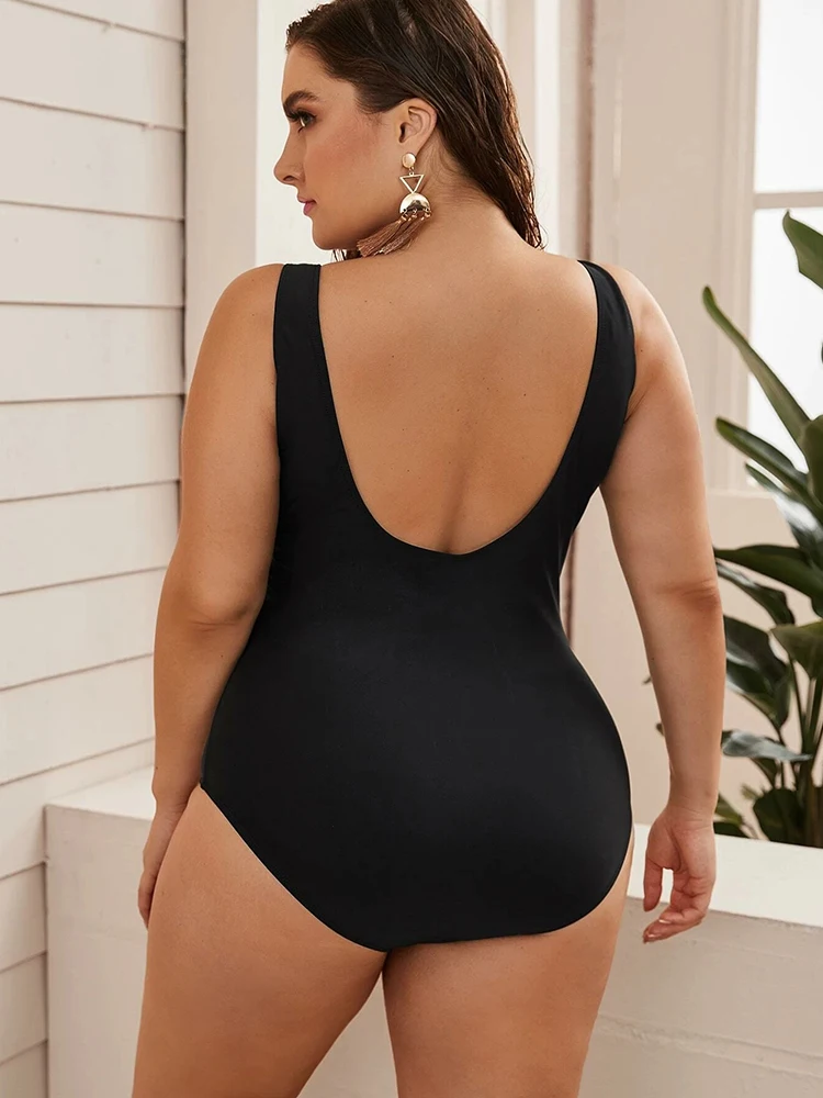 2024 New Sexy Floral Print Plus Size Swimwear Women One Piece Swimsuit Female Bathing Suit Beachwear Large Size Bathing Suit 4XL