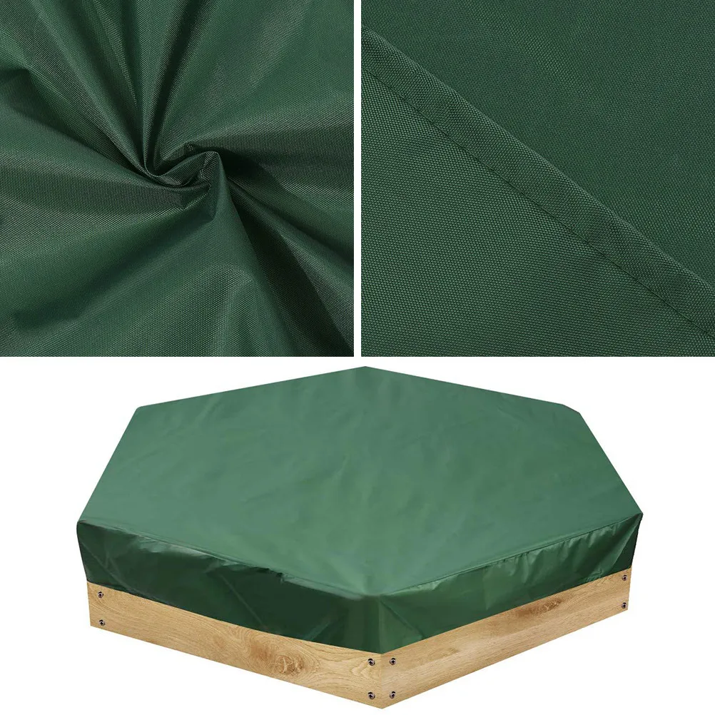 1pc 140x110cm Sandpit Cover Hexagon Protection Canopy Waterproof Sunshade Bunker Cover