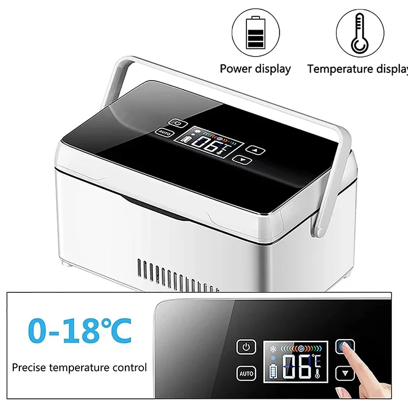 Insulin Cooler Drug Refrigerator Medicine Cold Box Small Case Outdoor Homeuse Dual Battery USB Portable Car With Alarm For Home