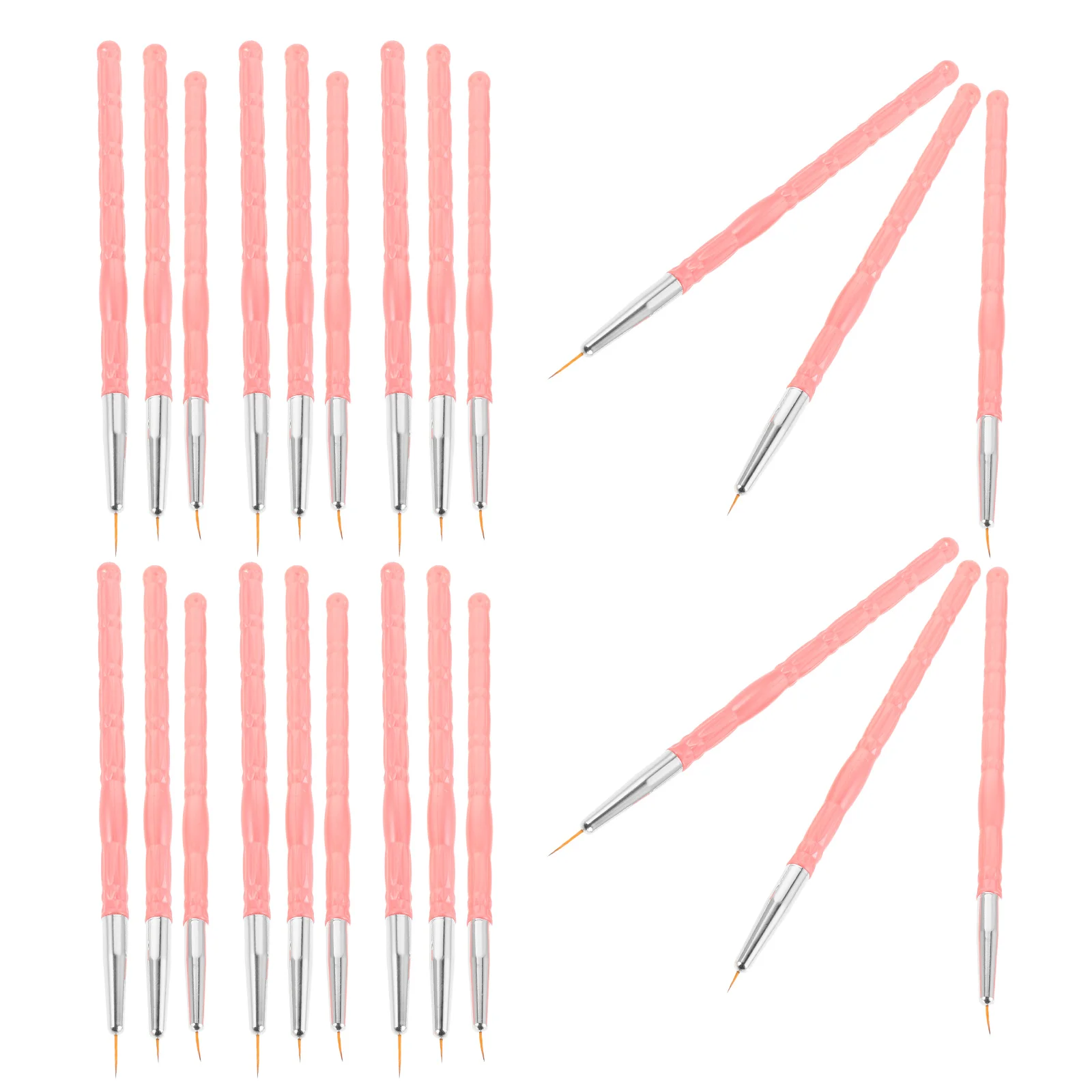 

30Pcs Nail Art Liner Brushes Fine Tip Precision Drawing Pens Nail Design Tools Salon Supplies Size 7 9 11mm Manicure Brush