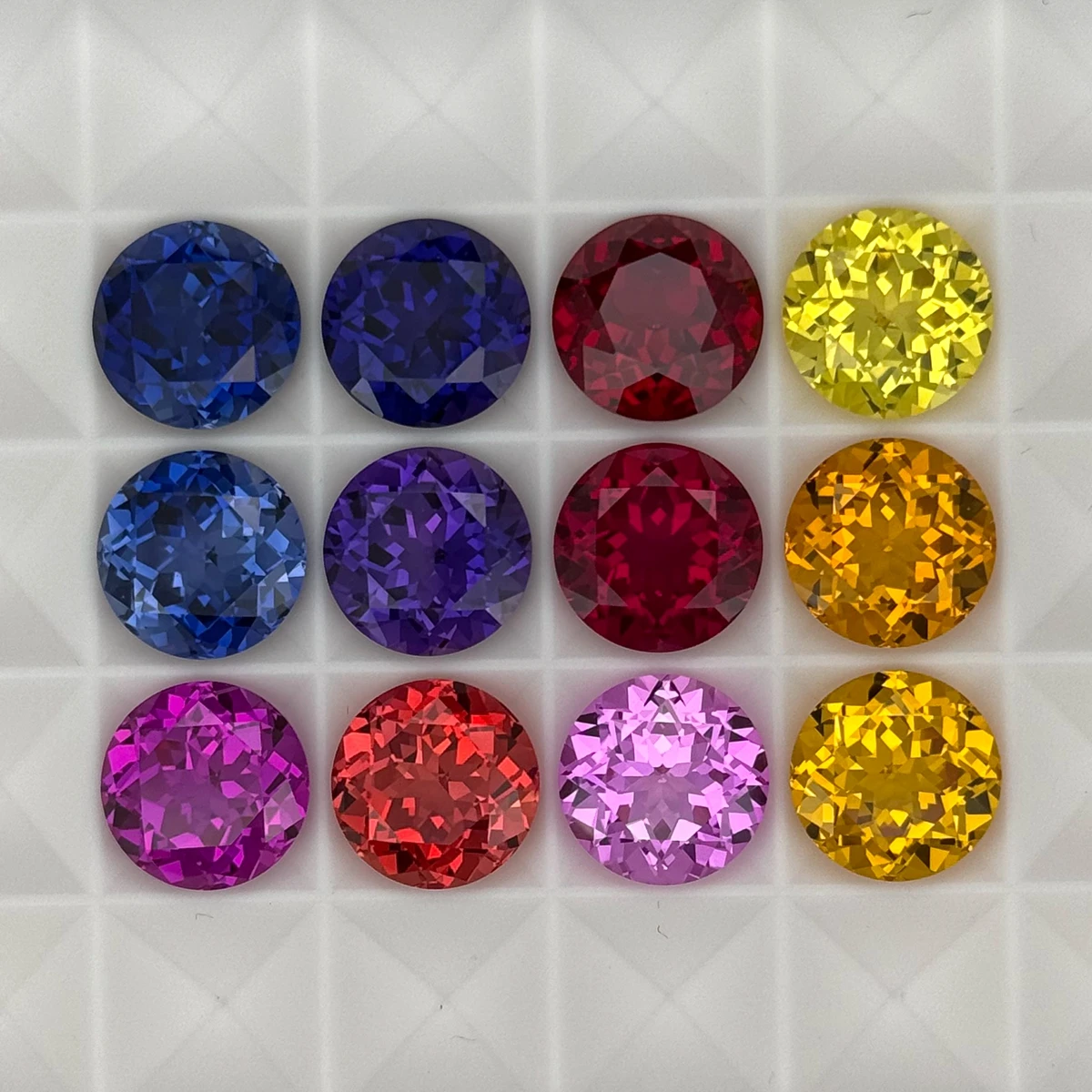 

Mosanga Lab Created Royal Blue Sapphire Gemstone 3-12mm Lab Grown Yellow Orange Purple Sapphire Price Per Carat