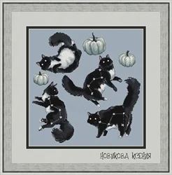Happiness Cats Cross Stitch DIY Embroidery Kits Cotton Canvas Home Fashionable 14CT unprinting Needlework